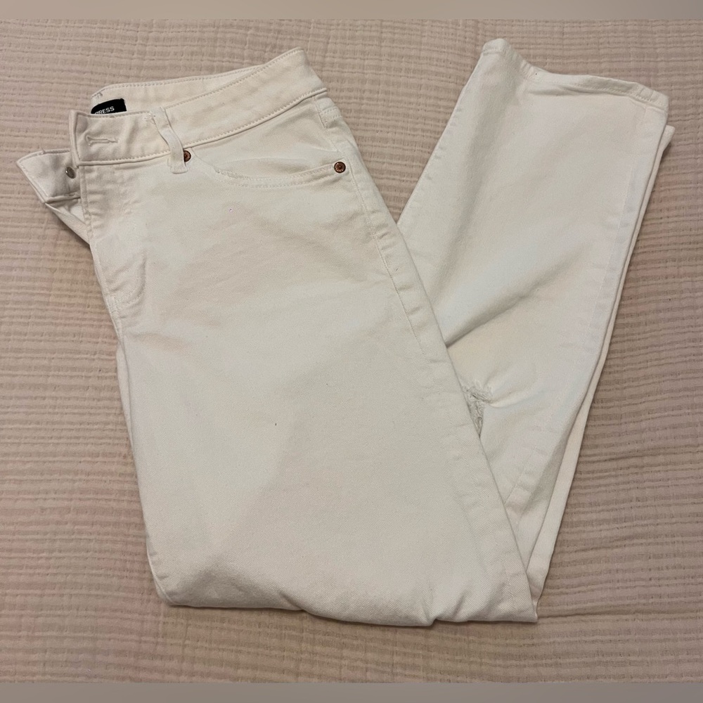 Express Women's Cream Skinny Jeans